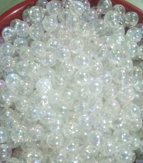 100 Pieces 6MM Rainbow Smooth Acrylic Beads