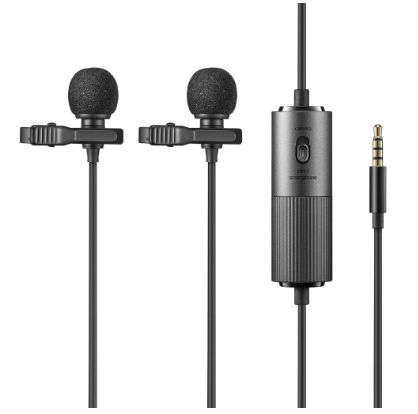 Godox LMD-40C Dual Omnidirectional Lavalier Microphone with Lapel Clips & Tape