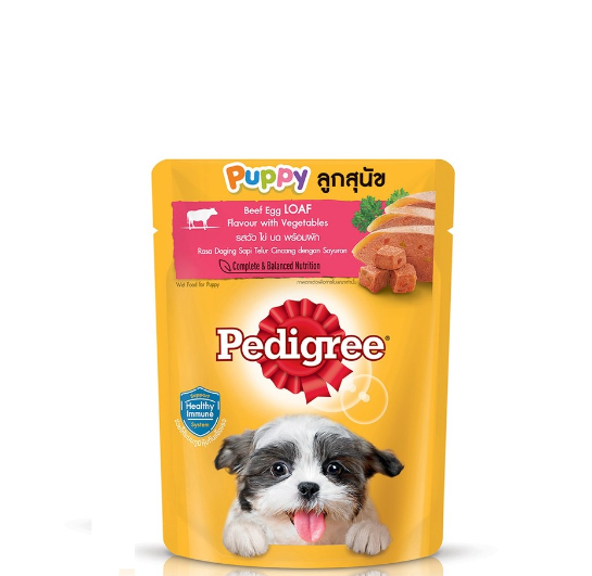 Pedigree Pouch Puppy Beef Egg Loaf with Veg 80g