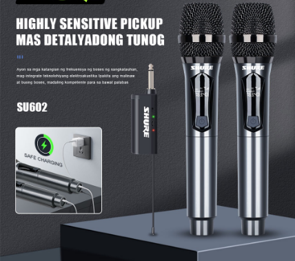 SU601/SU602 UHF Wireless  Mikropono 5V Charging,