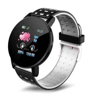 119 Plus Smart Bracelet Blood Pressure Waterproof Round Smartwatch Men Women Sport Fitness Tracker Monitor Watch For Android Ios