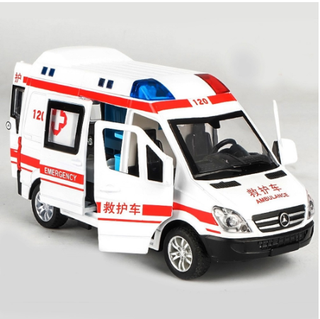 1:36 Ambulance Diecast Alloy Car Model Kids Toys Mainan Kanak Kanak Lelaki
