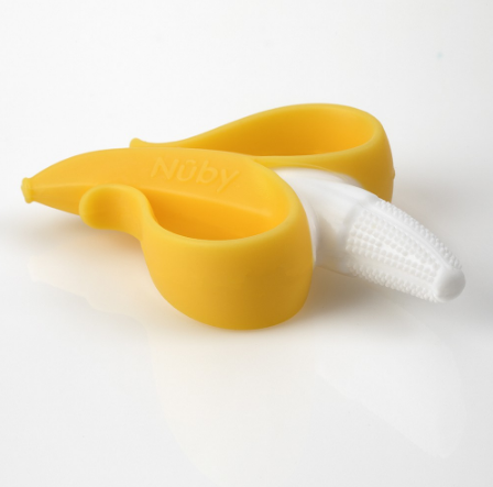 Nuby 3m+ NanaNubs Banana Silicone Teether