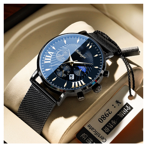 Original Luxury Fashion Business Trend Casual Sports Temperament Men's Stainless Steel Watch M002
