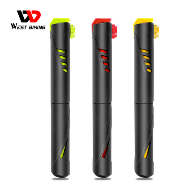 WEST BIKING Portable Bike Pump 120psi Cycling Hand Air Schrader Presta Valve Accessories Mtb Bicycle Tire Inflator