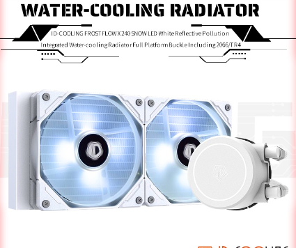 ID-COOLING FROSTFLOW X 240 SNOW LED White Reflective Pollution Integrated Water-cooling Radiator Full Platform Buckle Including 2066/TR4