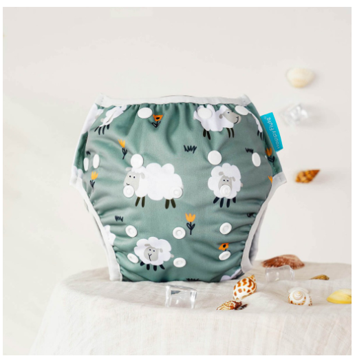 HappyFlute New Print Breathable Mesh Fabric Adjustable Pool Pant Swimming Pool Diaper Cover Reusable Washable Summer Baby c13