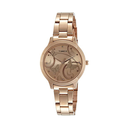 Timex T6-3 Series Rose Gold Stainless Analog Quartz Steel Watch For Women TW000T610 CLASSICS