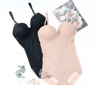 Women Seamless Shaping Bodysuit Firm Control Shapewear Built-In Bra One Piece Body Shaper S-XL