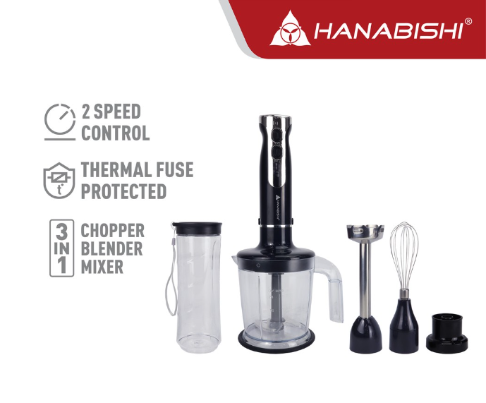 Hanabishi Hand Mixer/ Blender HHANDBL10-3in1 | Best Seller Chopper Blender and Mixer