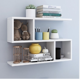 Bookshelf Wall Shelf Multi no perforated shelf wall-mounted wall cabinet wall hanging wall