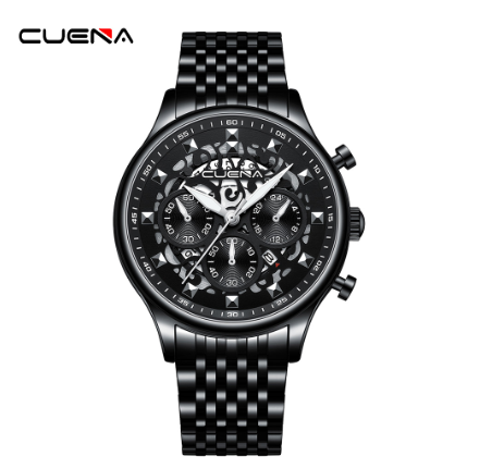CUENA Original Brand New Men's Watches Mechanical Unique Style Creative Design Dial Stainless Steel Fashion Casual Business Sports Watch M5
