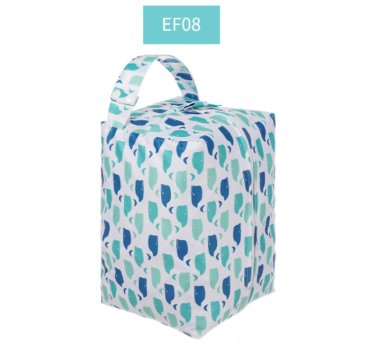 Happyflute Baby Diaper Pads Reusable Waterproof Fashion Prints Wet  Dry Cloth Wet Bag Mums Storage Travel Nappy Bag 005