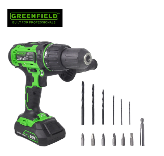 Greenfield Cordless Drill Set 20V - Power Tool/Home Improvement