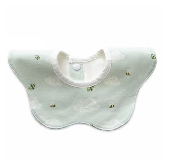 Some Baby Bib Round Petal Printed Cotton Saliva Towel 360 Degree Rotation Burp Cloth ST13