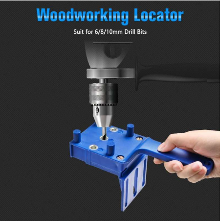 6/8/10MM Woodworking Doweling Drill Handheld Pocket Jig Quick Wood Dowel Drilling Hole Punch Kit
