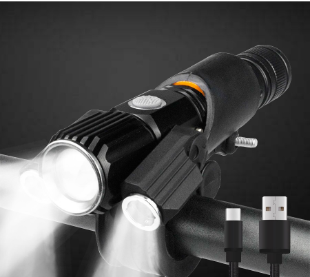 1000 Lumen Flashlight For Bicycle Usb Rechargeable 18650 Battery Mtb Bike Front Light Waterproof Led Headlight