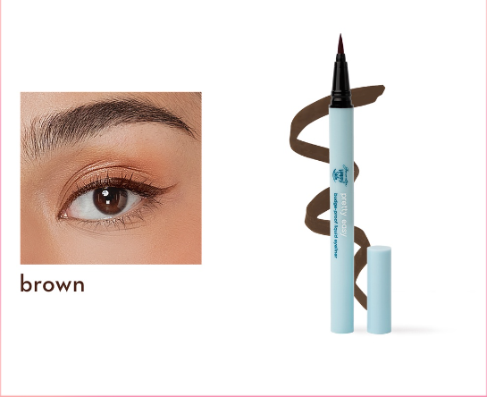Happy Skin Pretty Easy Budge-Proof Liquid Eyeliner in Brown