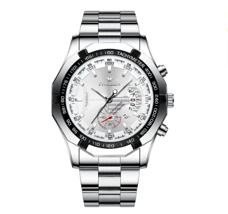 FNGEEN Men Fashion Business Quartz Watch with Date M6