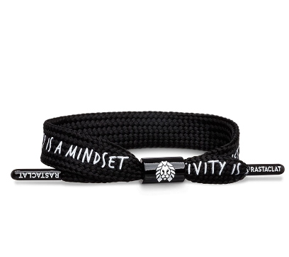Single Lace Bracelet: Mindset (Black; S/M)