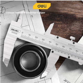 Deli 150mm Vernier Micrometer Caliper Vernier Caliper Stainless Sliding Measurement Ruler DL92150