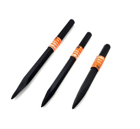 Harden 4 x 16-18 x 200-300mm Point Cold Chisel