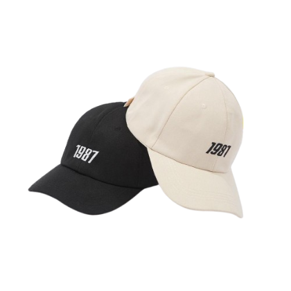 Lovito Casual Letter Embroidery Baseball Cap Hats for Woman L23LD246 (Black/Off White)