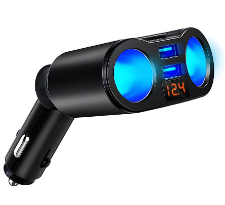 3.1A Dual USB Car Charger Plug Splitter Connector Quick Charge Accessory