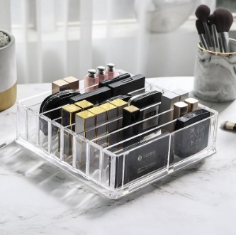 Acrylic Makeup Tray Storage Box 8 Compartment Makeup Rack Storage Box