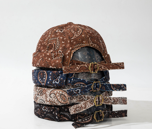 Cotton Landlord Hat Letter Embroidery Casual Non-brimmed Urinal Hats Outdoor Sports Caps Melon Leather Cap Hip-hop