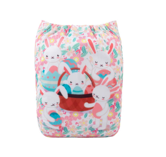 Alva Baby Cloth Diapers Washable Reusable Real Cloth Pocket Nappy Diaper Only No Insert For 3-15kg 6.6-33.1Ibs Baby And Newborn D34