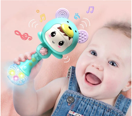 Baby Shaker Sand Hammer Toy Dynamic Rhythm Stick Rattles Musical Instrument Toys