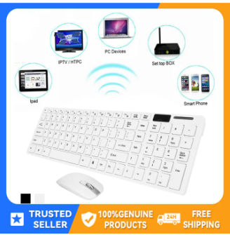 Supermax JK-06 Ultra Slim Wireless 2.4G Keyboard and Mouse Set with USB Bluetooth Receiver for PC Laptop