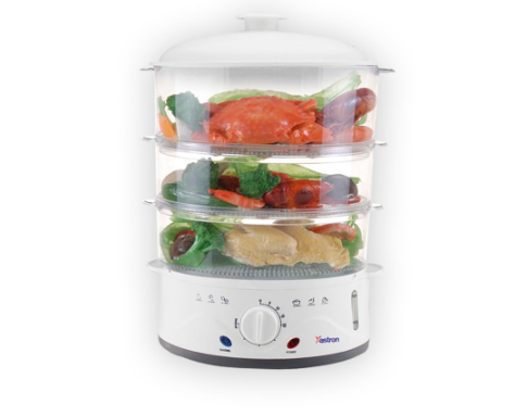 Astron FS-85 3-Layer Electric Food Steamer | 900W | 8.5L (white) (1 year warranty)