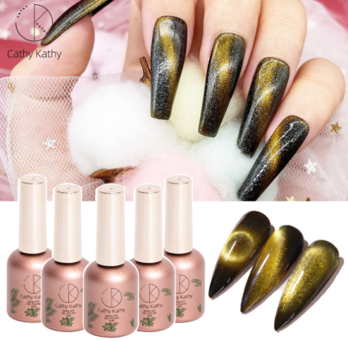 Rose Gold Function Color Coat UV Gel Gold Cat Eye Gel Polish