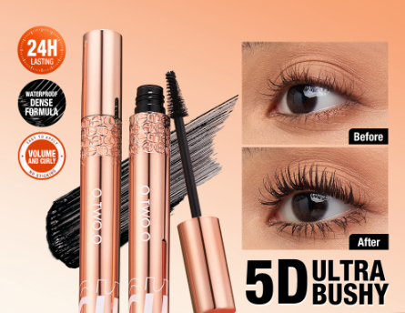 O.TWO.O Volume Mascara Waterproof Non-Smudging Curly Lashes Long Lasting Mascara Eye Makeup