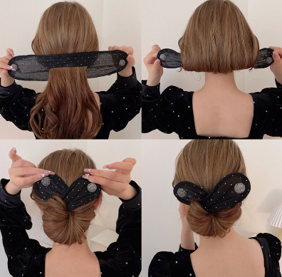 Korean Retro Temperament Organza Small Sequins Twist Hair Gods Hairpin Hundred Match Pill Hair Clip Hair Accessories Women