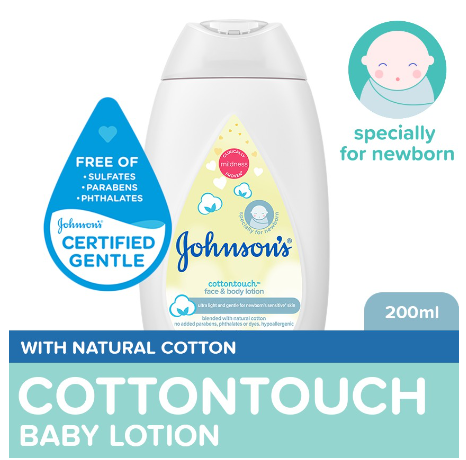 Johnson's CottonTouch Baby Lotion 200ml- Newborn, Lotion for Baby, Baby Essentials, Baby Care