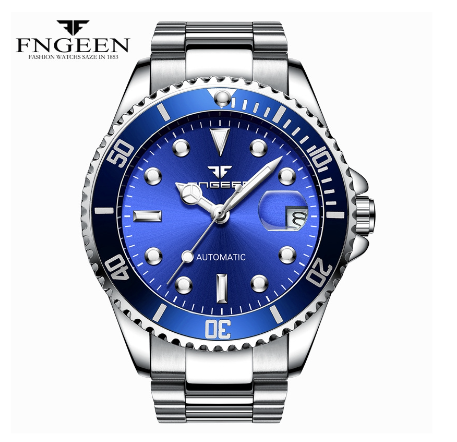 FNGEEN 9001 Men's Automatic Mechanical Watch BLUE