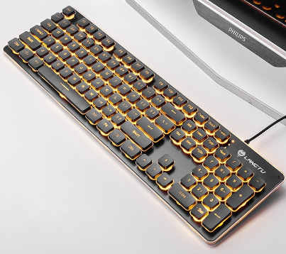 E-Sports langtu L1 Wiring Membrane Games and Office Keyboard, LED Backlight Quiet Keyboard Office