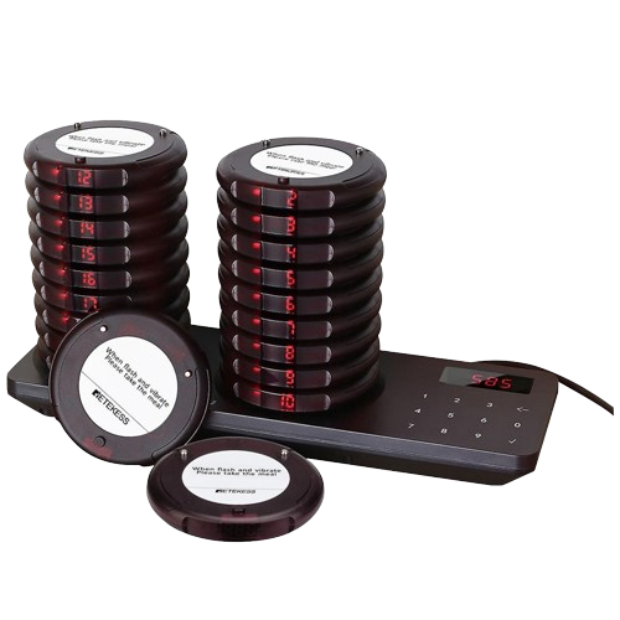 Retekess TD163 Pager Restaurant Wireless Calling System Guest Pager with 20 Buzzers for Restaurant Clinic Hospital Food Truck