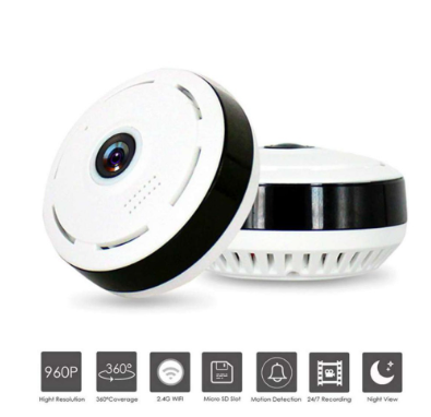 HD Fisheye WIFI Camera Monitor 360° VR Panoramic CCTV Camera