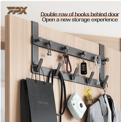 FPX Stainless Steel Door Rear Hook Door Hanging Clothes Hanging Door Rear Rack Nail Free Hook Hanger