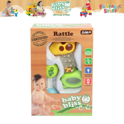 Baby Bliss 2 in 1 Funky Giraffe and Rattles, Lead-Free - Developmental Toys