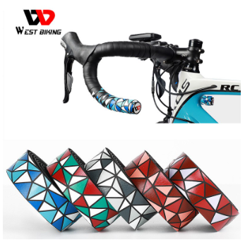 WEST BIKING Bicycle Handlebar Tape Anti Slip Mtb Shaft Sticker Fashion Steering Wheel Cover 2 Pcs