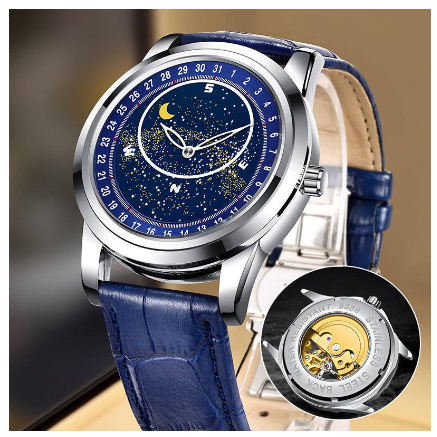 Men's Watch Automatic Authentic Business Waterproof Mechanical Luminous Stainless Steel Watch For Men Original 3