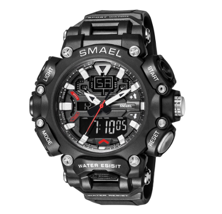 Smael Men's Dual Display Quartz Digital Watch Military Waterproof Chronograph M6