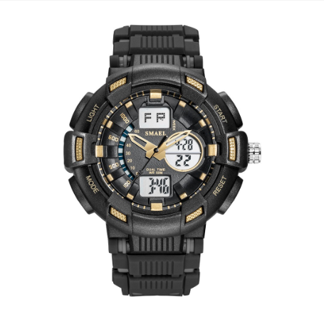 SMAEL 1366 Top Brand Luxury Men's Watch Fashion Sports Quartz Digital Dual Display Watches Multifunctional Waterproof Shockproof LED Clock m002