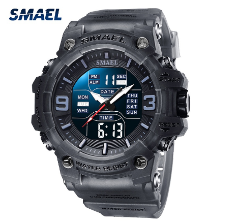 Original Luxury Fashion Men's Watch Sports Fashion Casual Watch Waterproof Luminous Silicone Watch GRAY