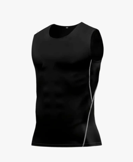 Men's Compression Elastic Sport Tank Top, Quick Drying Moisture Absorbing Breathable Underwear Gym Clothes Men Basic T-Shirt